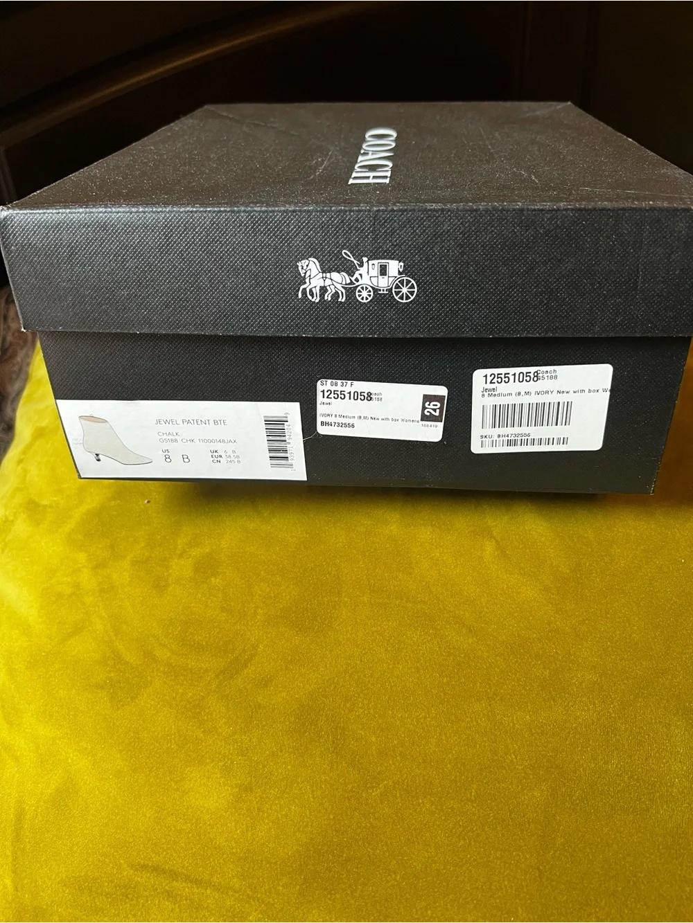 Coach glossy white